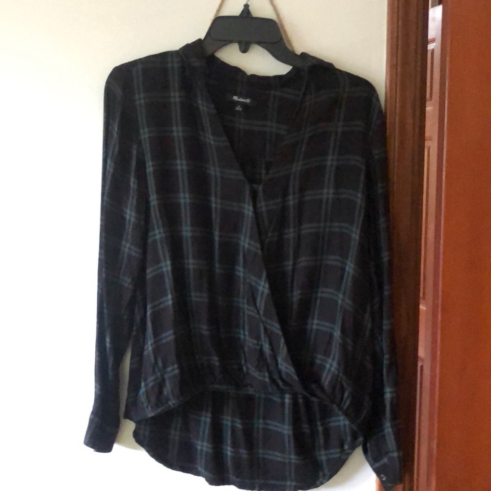 Madewell wrap front top size medium